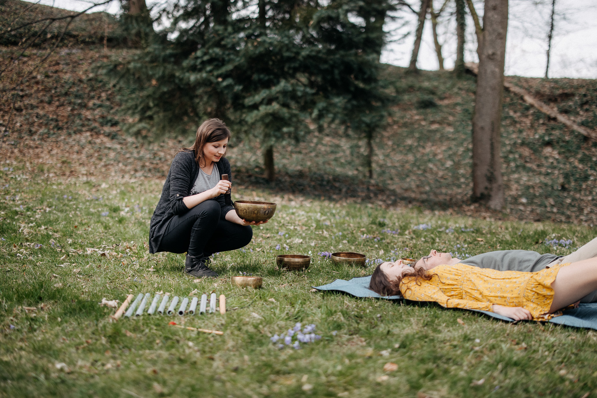 Muzikoterapeutické sezení v přírodě